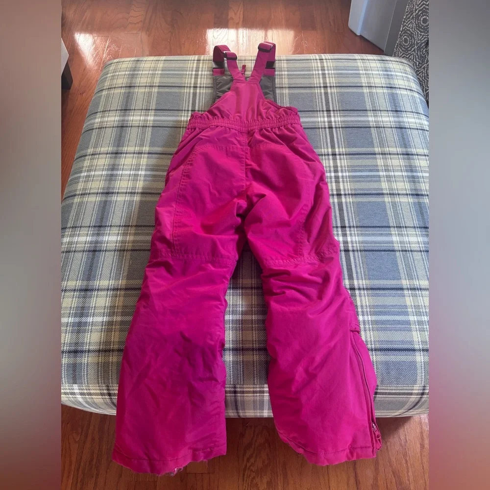 Lands end girls berry Pink ski snow bib pants - Picture 8 of 8